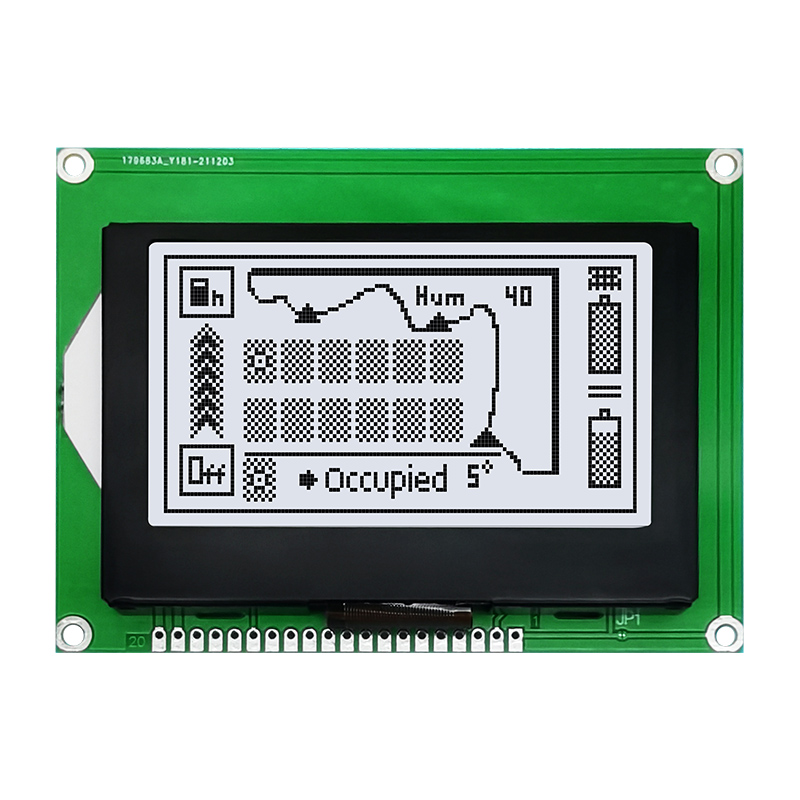 128X64 Graphic LCD Module FSTN+ Display with White Side Backlight and Negative Voltage