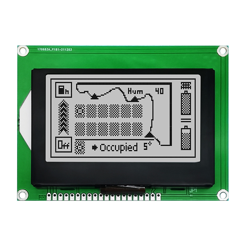 128X64 Graphic LCD Module FSTN+ Display with White Side Backlight and Negative Voltage