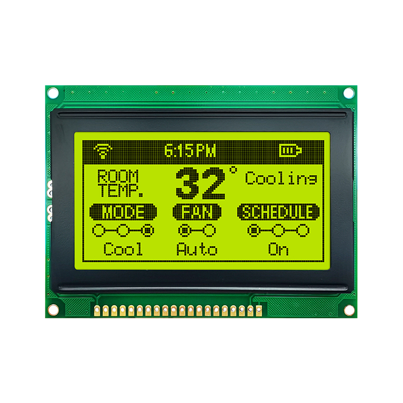 128X64 Graphic LCD Module STN+ Yellow/Green Display with Yellow/Green Backlight