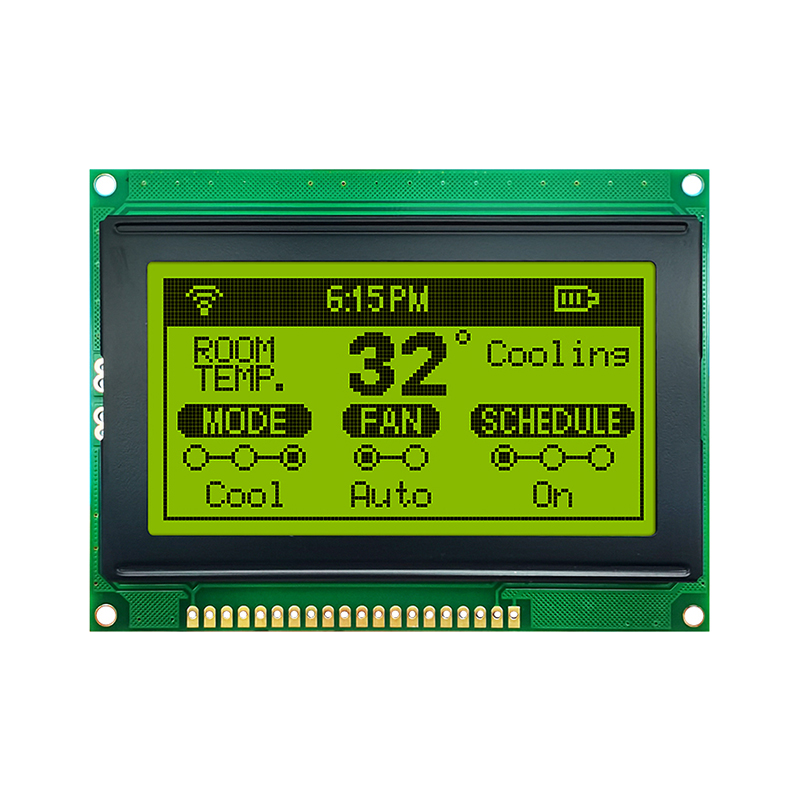 128X64 Graphic LCD Module STN+ Yellow/Green Display with Yellow/Green Backlight