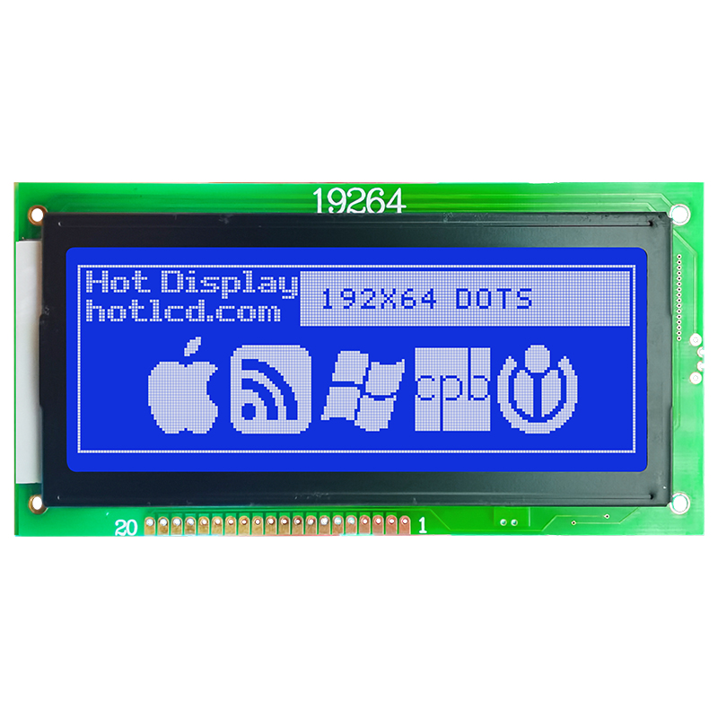 192x64 Graphic LCD Module STN - Blue Display with White Backlight