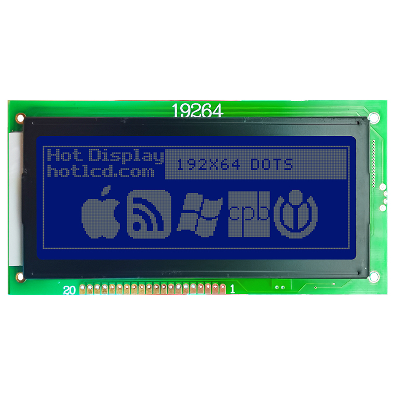 192x64 Graphic LCD Module STN - Blue Display with White Backlight
