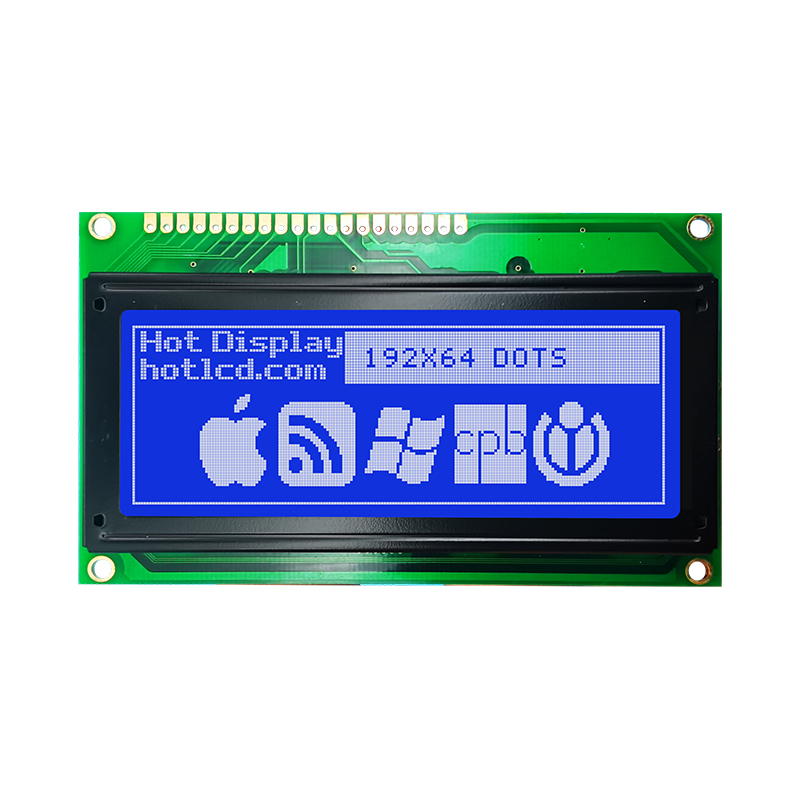 192x64 Graphic LCD Module | STN - Blue Display with White Backlight - Negative Voltage