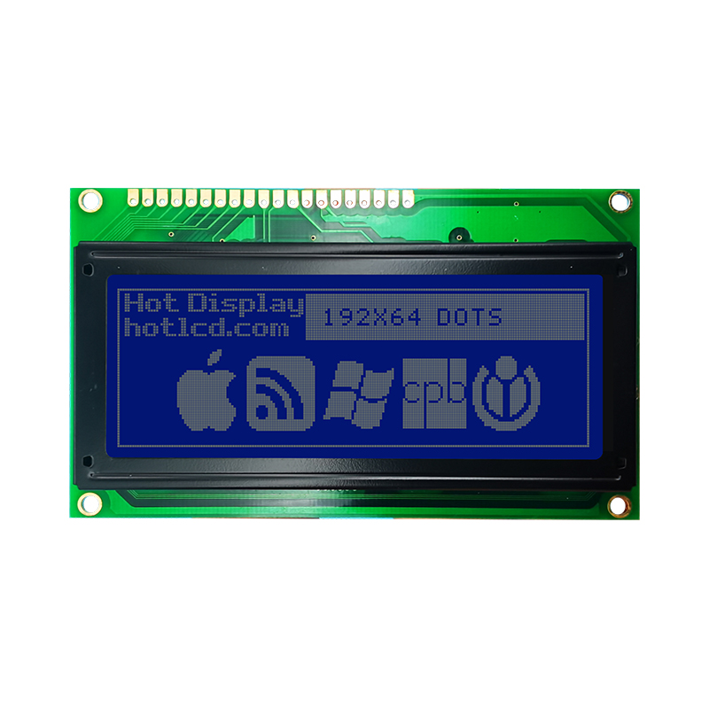 192x64 Graphic LCD Module | STN - Blue Display with White Backlight - Negative Voltage