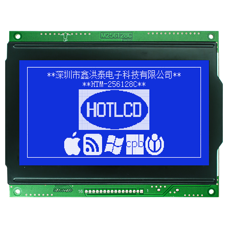256X128 Graphic LCD Module STN - Blue Display with White Backlight