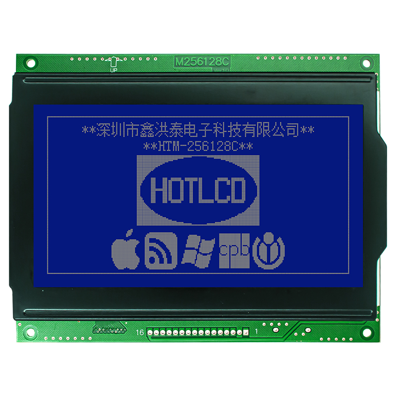 256X128 Graphic LCD Module STN - Blue Display with White Backlight