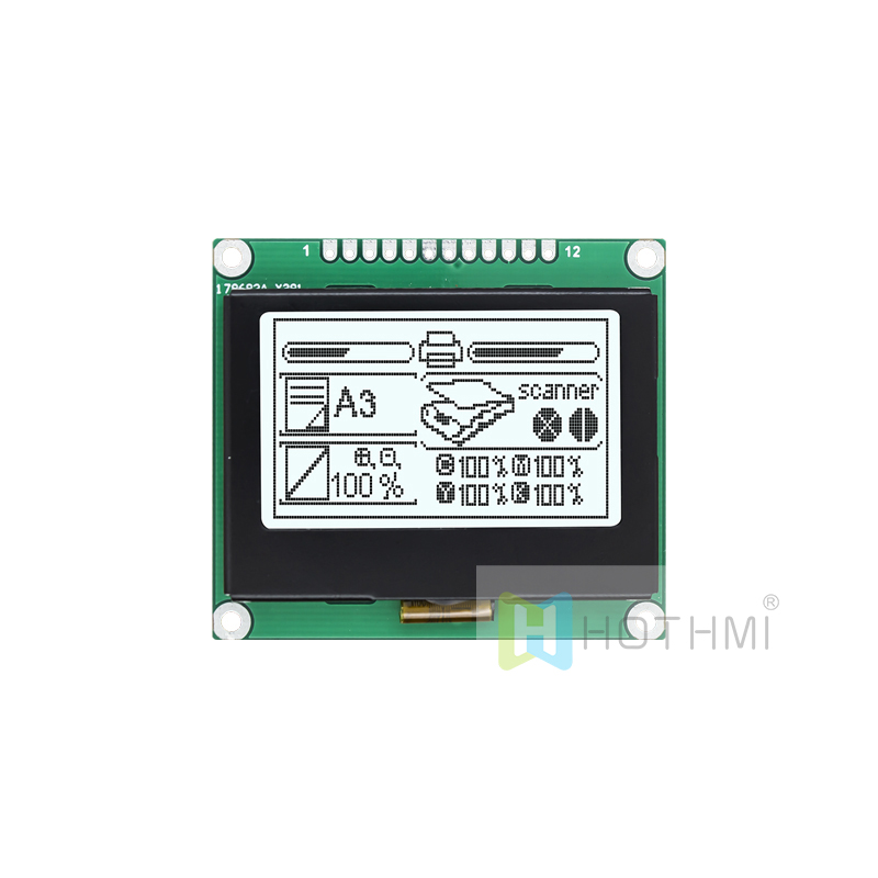 128X64 Graphic LCD Module | FSTN + Display with White Side Backlight