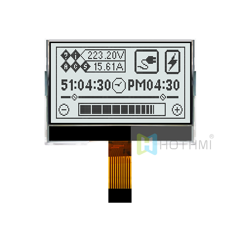 3inch 128X64 Graphic COG LCD MODULE SPI FSTN+ Display with White Side Backlight