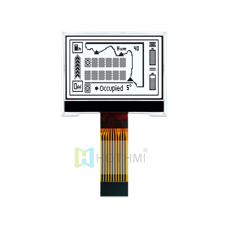 1.7”128X64 Graphic COG LCD SPI  FSTN + Display with White Side Backlight 