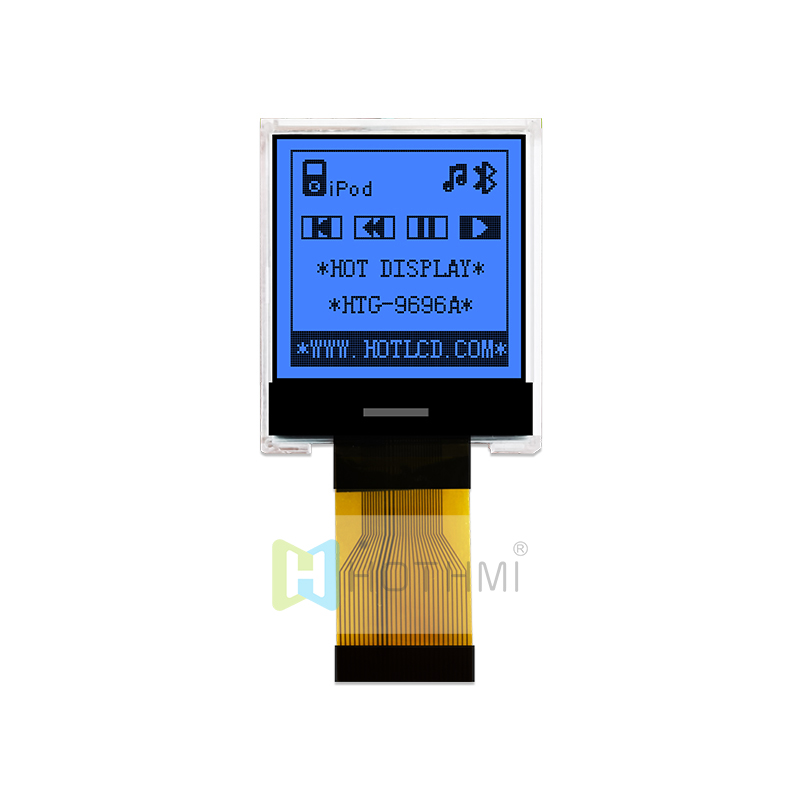Graphic COG LCD MODULES 1.4inch 96X96  FSTN + Display with Blue Side Backlight