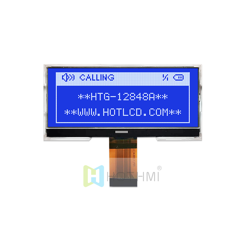 3.1" 128X48 Graphic COG LCD STN - Blue Display with White Backlight