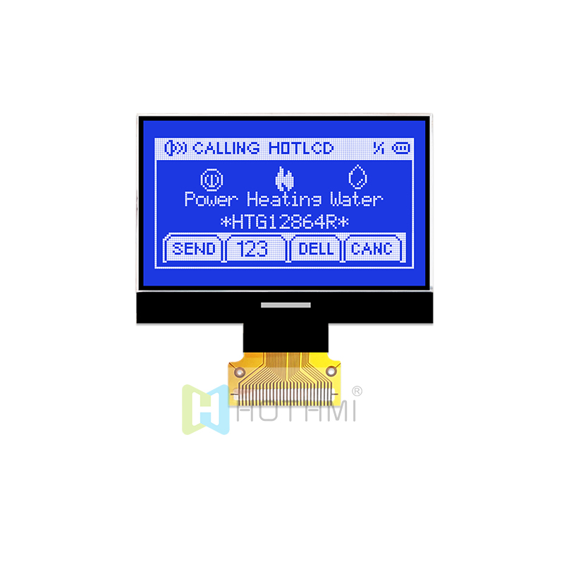 Graphic COG LCD 1.8inch 128X64  | STN - Blue Display with White Side Backlight