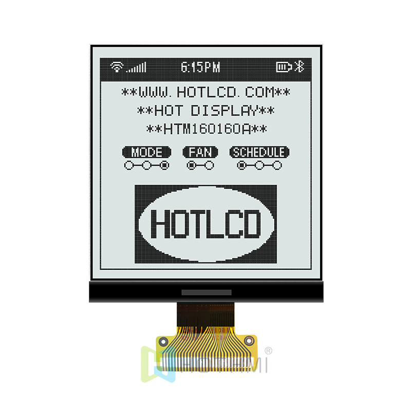 Monochrome graphics COG 3.3inch 160x160 | FSTN+ Display with White Side Backlight