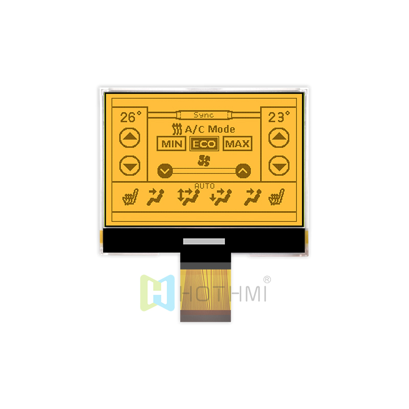Monochrome graphics COG| 3.4inch 240X160 FSTN+ Display with Orange Side Backlight