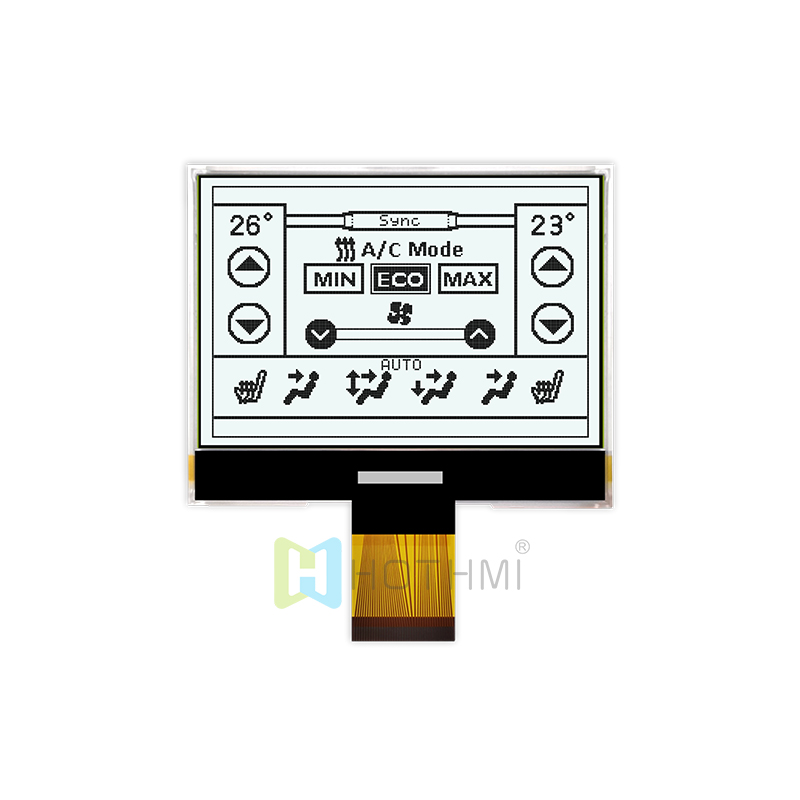 3.4inch 240X160 Graphic COG LCD | FSTN+ Display with White Side Backlight