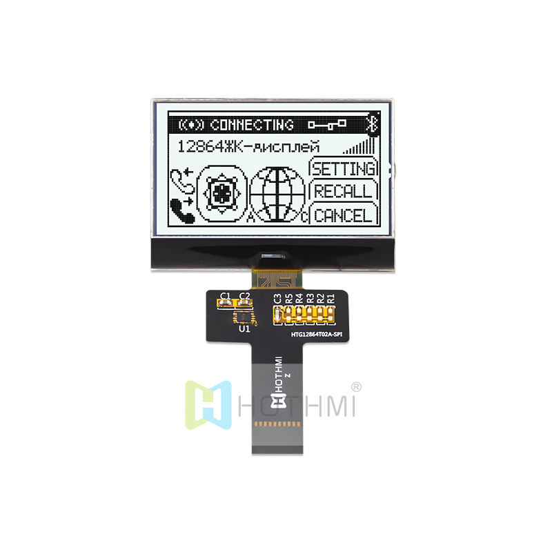 COG Graphics Module 2.2inch 128x64 FSTN+ display with white side backlight