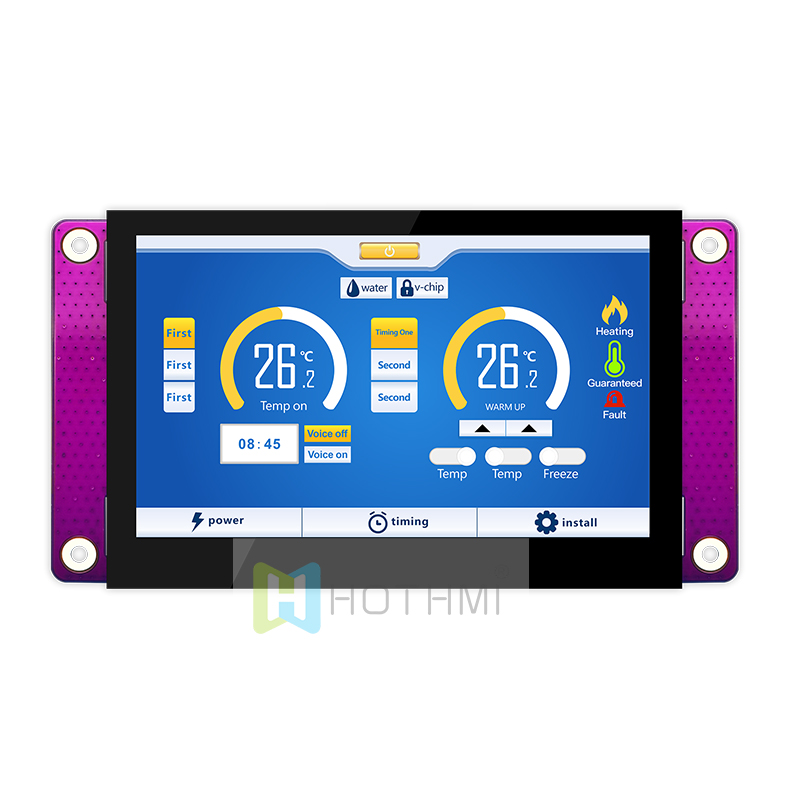 4.3-inch 800x480px IPS full-viewing TFT LCD color LCD display, optional touch screen