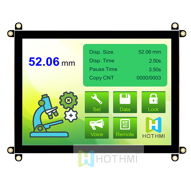 8 inch high-brightness 1024x768 pixel TFT color LCD module with HI driver board with capacitive touch screen
