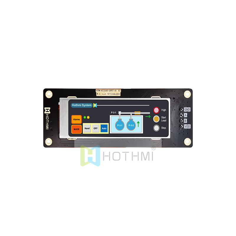 3”268x800 Px UART TFT smart serial screen IPS full viewing angle, high brightness and readable under sunlight