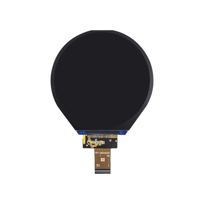 3.4inch MIPI DSI Round TFT LCD Display, 800 × 800 px, IPS