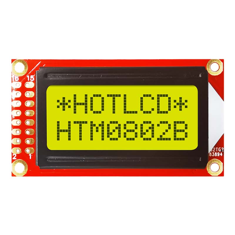 Character LCD Modules |2X8 MONO STN+ Gray Background with Yellow/Green Backlight-Arduino