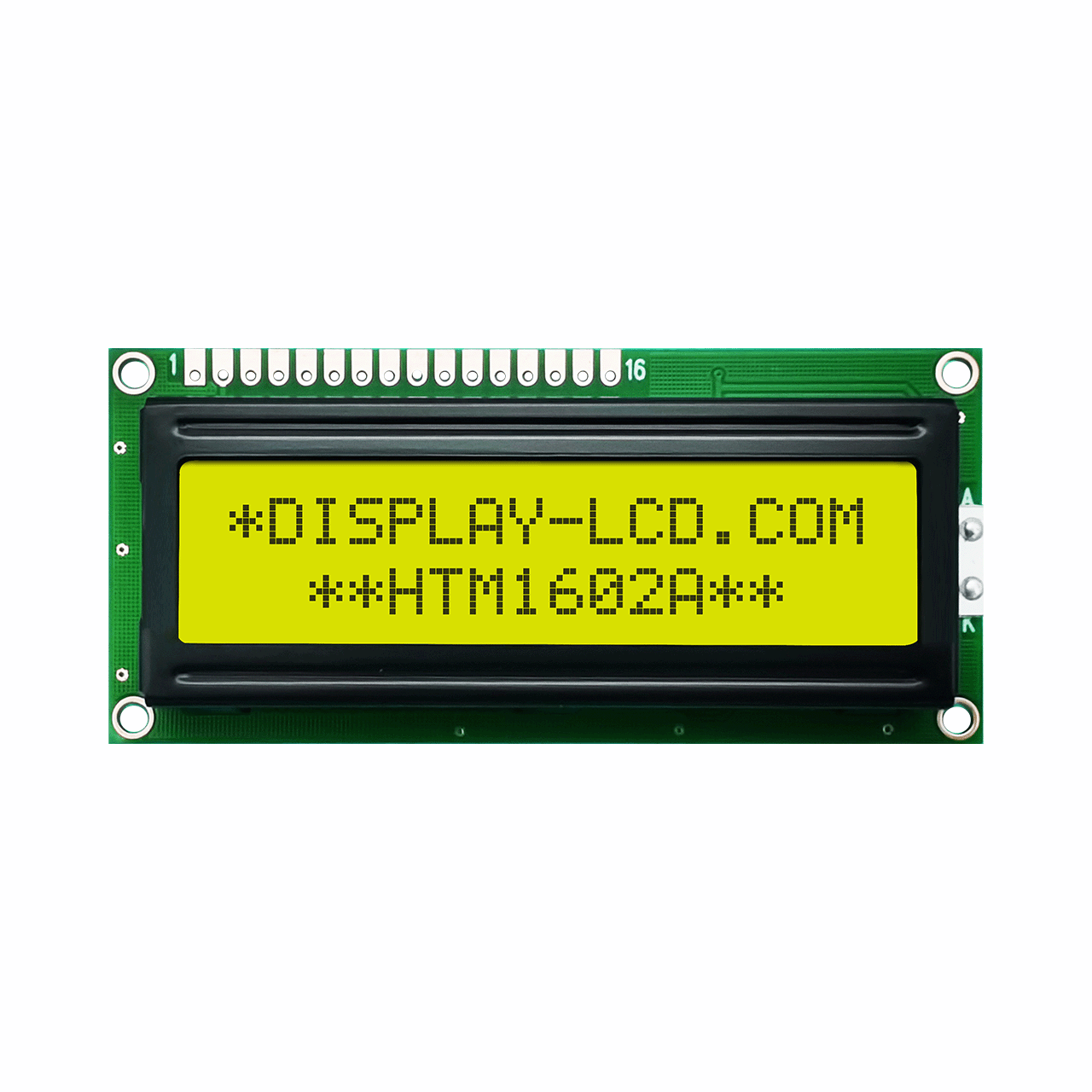 Character LCD Module |16*2 STN+ Yellow/Green with Side Yellow/Green Backlight Display-Arduino