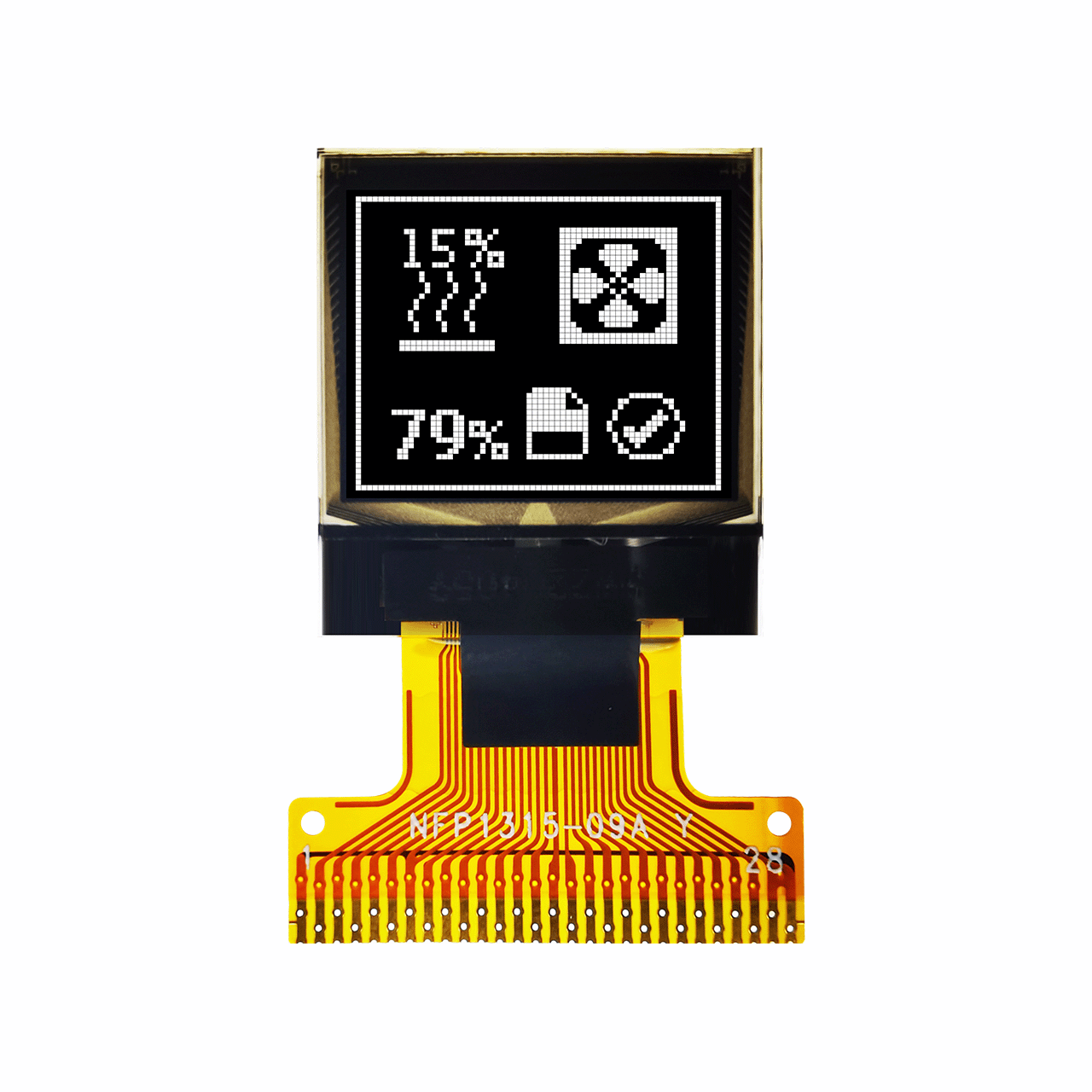 0.66 英寸 64x48 白色图形 OLED 单色显示屏 SSD1315