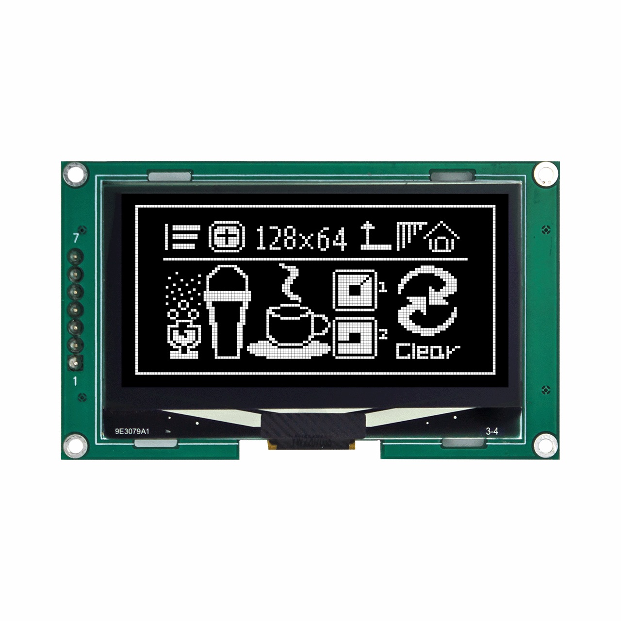 2.42寸128x64白色图形OLED模块单色显示器SSD1309