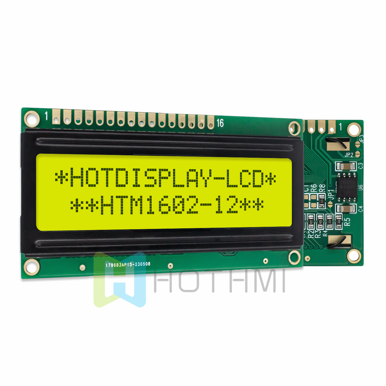 Monochrome-2X16 character LCD module display | STN+ yellow-green with ...