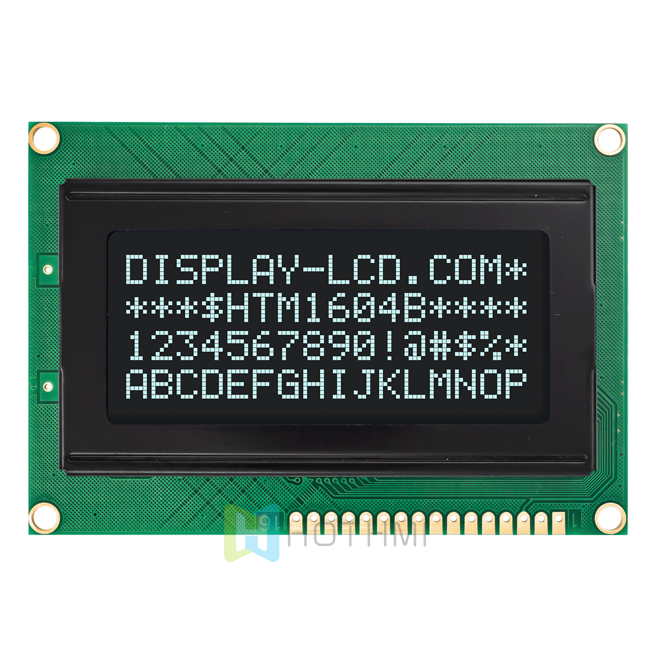 4x16 character LCD Module | DSTN(-) white side backlit monochrome LCD display | Arduino | MCU interface | ST7066U controller | transflective | white text on black background