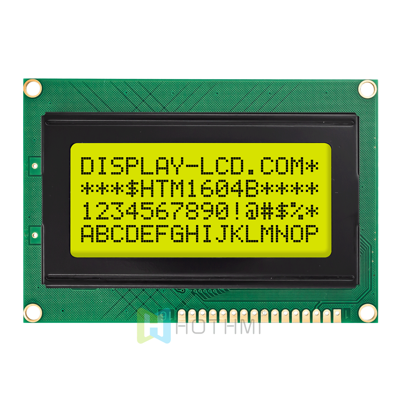 character LCD Module |5V 4x16 STN(+) yellow-green side backlit monochrome display | Arduino | MCU interface | ST7066U controller | transflective display