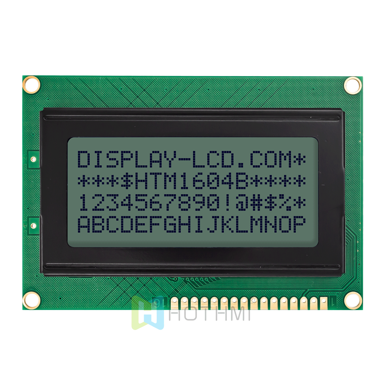 character LCD Module |5V 4x16 STN(+) yellow-green side backlit monochrome display | Arduino | MCU interface | ST7066U controller | transflective display