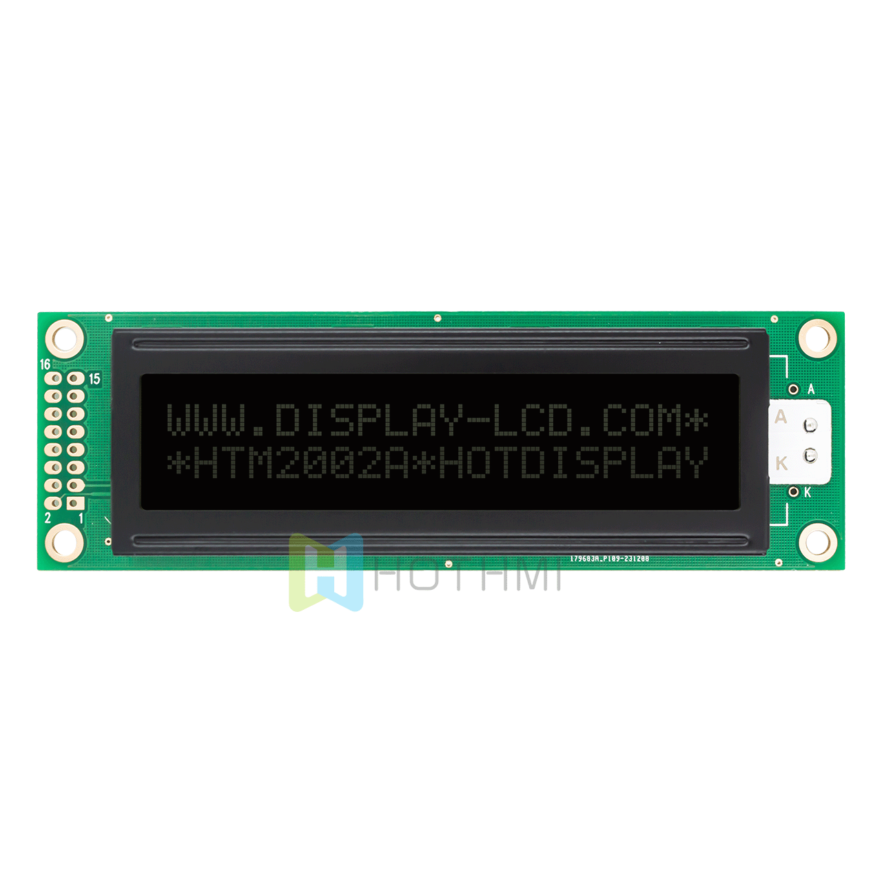 2X20 character monochrome LCD Module | DFSTN-white backlight | white text display on black background | Aruino | 5.0v