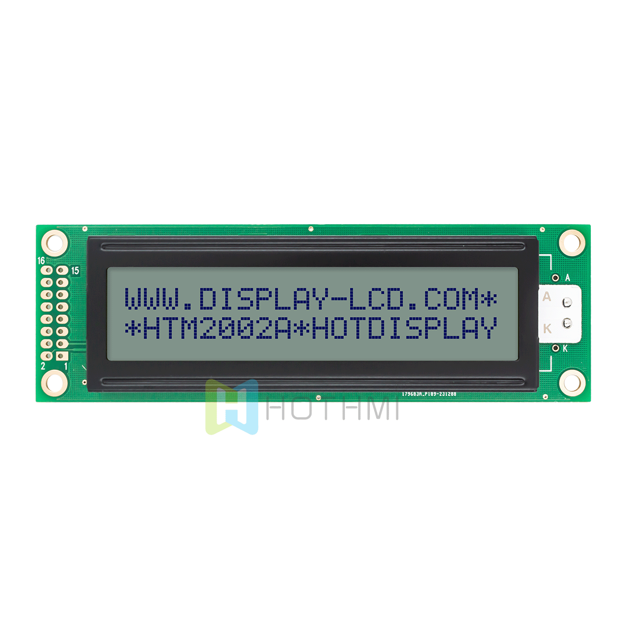 character LCD Module |2X20 STN+monochrome gray background blue character display | 5.0V | transflective display | ST7066U controller | Arduino