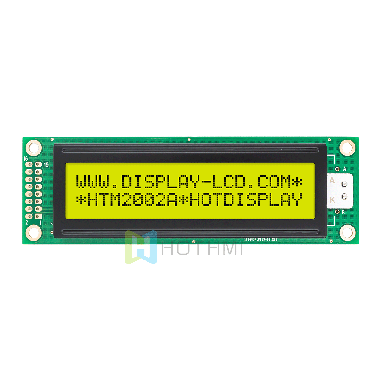 character LCD Module |2X20 STN+monochrome gray display with yellow/green backlight | Arduino | ST7066U | 5.0