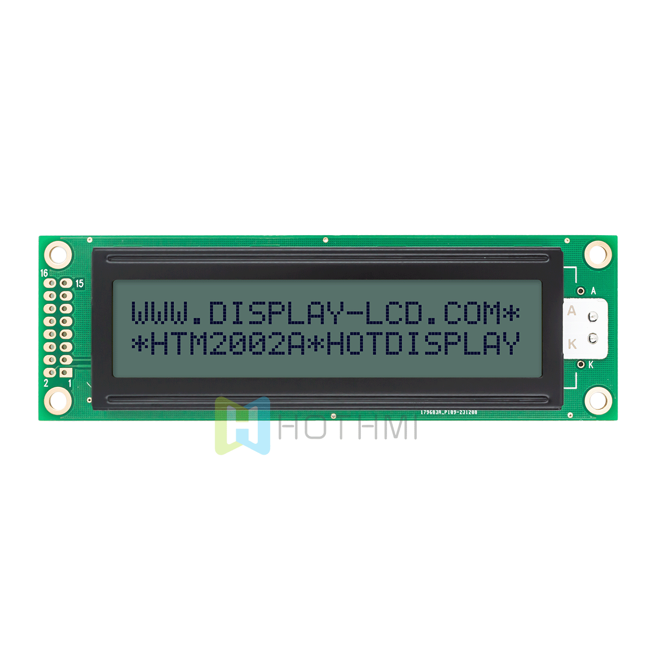 character LCD Module |2X20 STN+monochrome gray display with yellow/green backlight | Arduino | ST7066U | 5.0