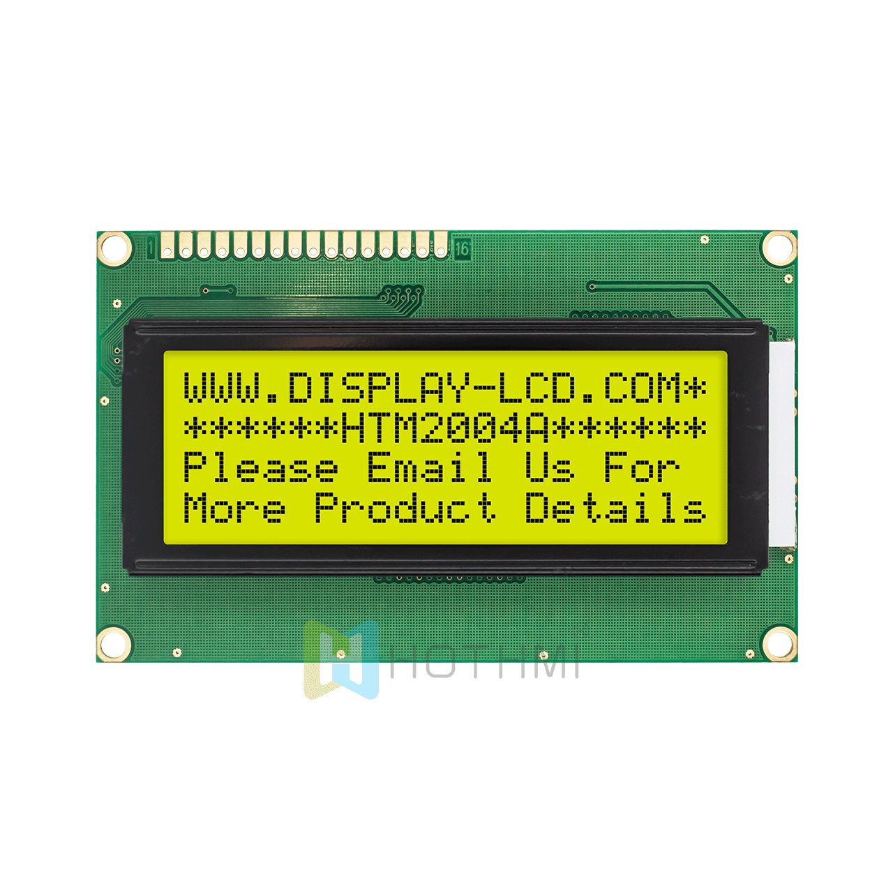 20x4 | Monochrome character LCD display | STN + | With yellow-green side backlight | Arduino display | Transflective | Adruino | ST7066U | 3.3v/5.0v