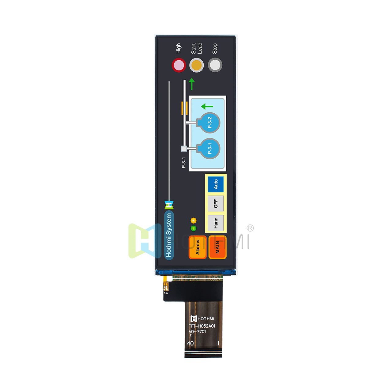 5.2-inch bar TFT LCD module/IPS full viewing angle/416x1280 dot matrix/RGB interface/ST7701S/sunlight readable