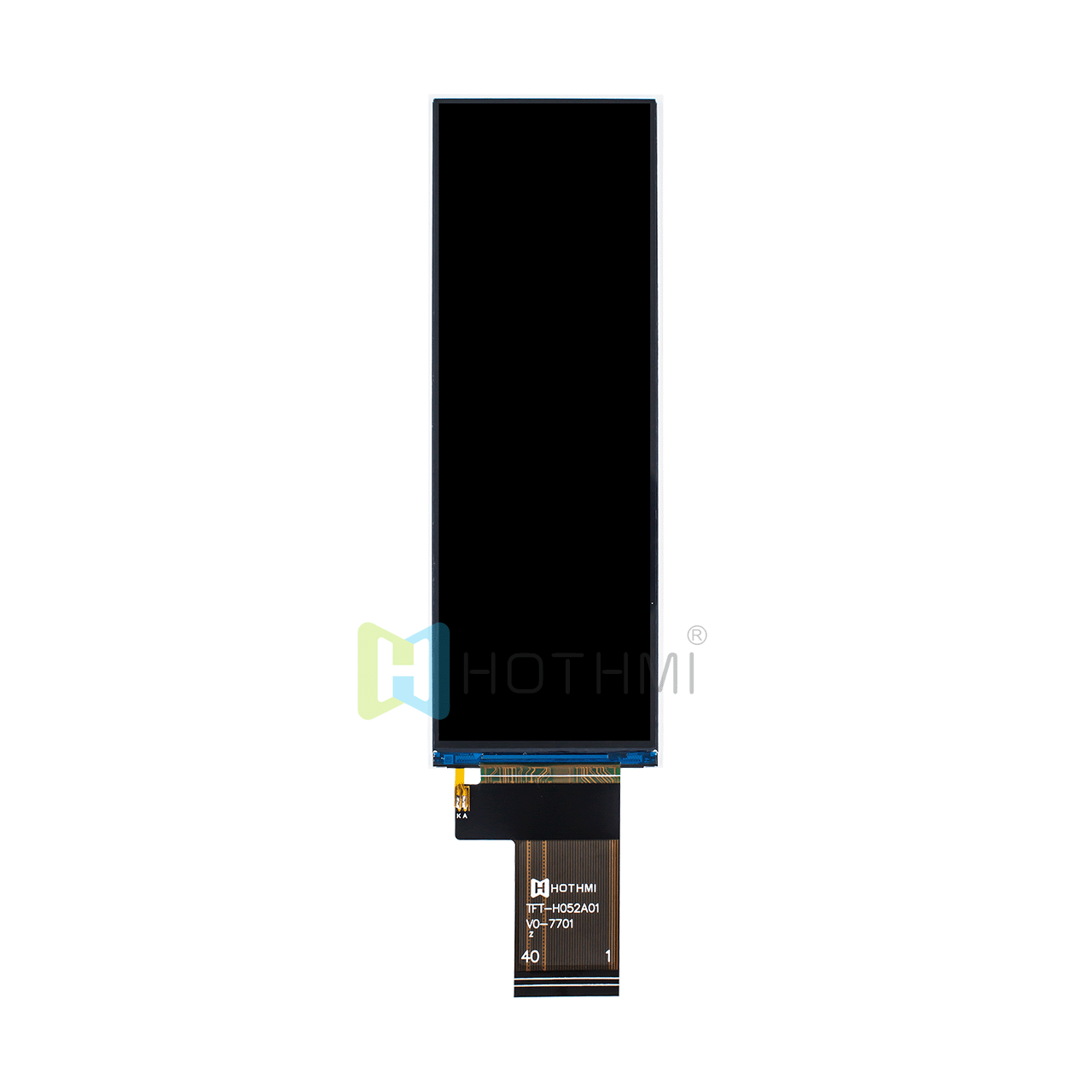 5.2-inch strip TFT LCD module/IPS full viewing angle/416x1280 dot matrix/RGB interface/NV3049F/readable under sunlight