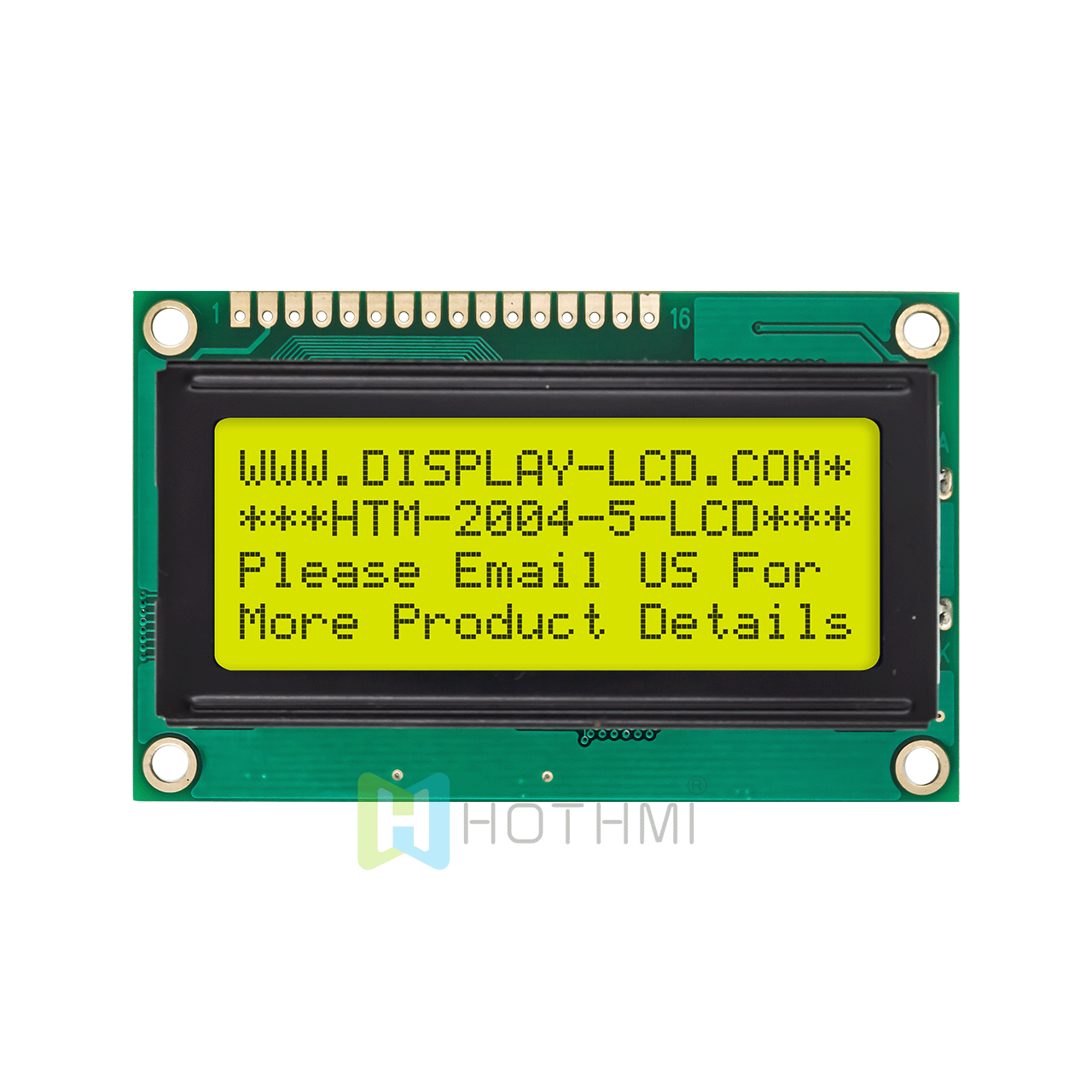 4X20 单色字符液晶模组/ STN正显/黄绿背光 /Arduino/半透反射式液晶显示屏/3.3v/5.0v