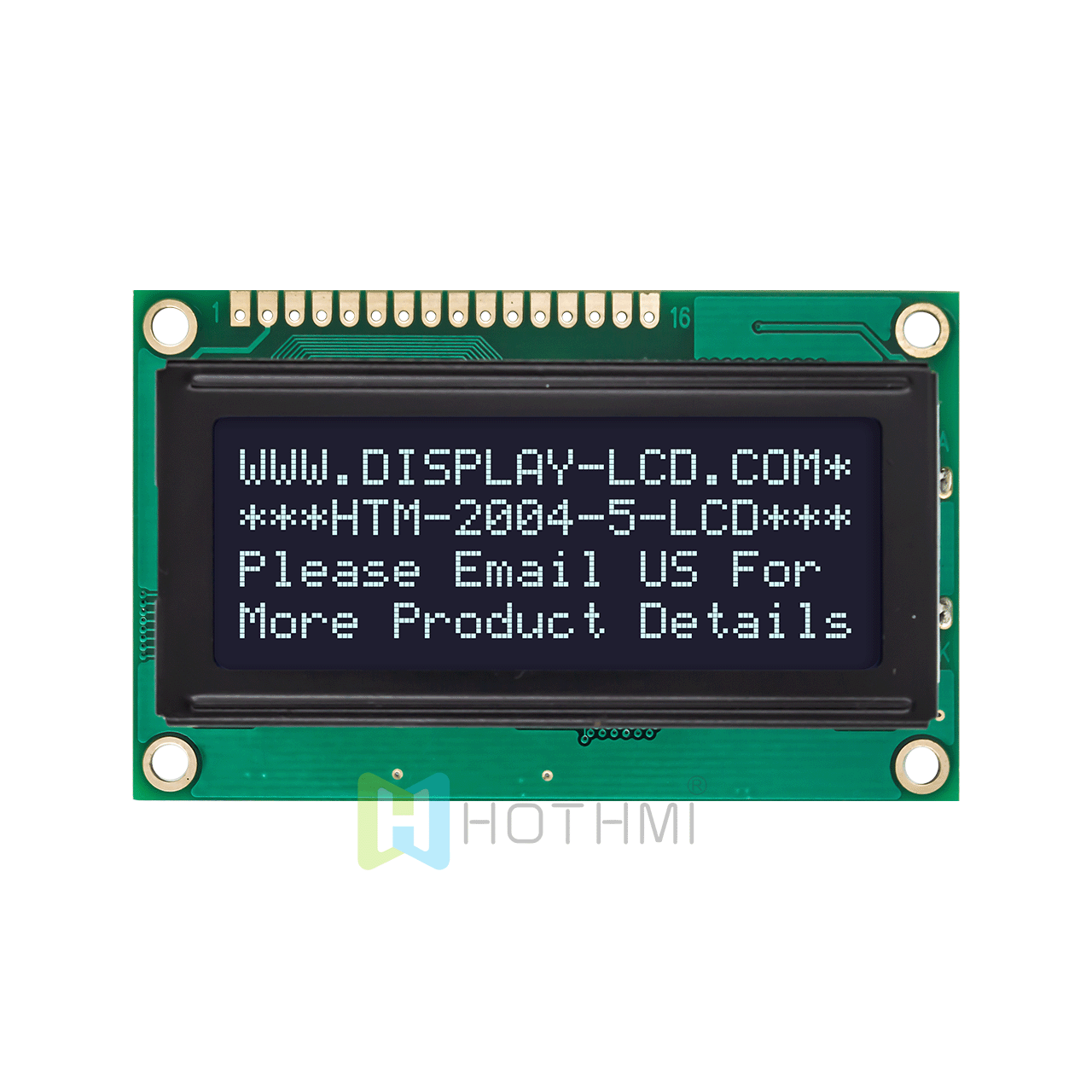 4x20 character LCD modules | DFSTN- monochrome display | with white backlight | white text on black background | 5.0V | Arduino | st7066u