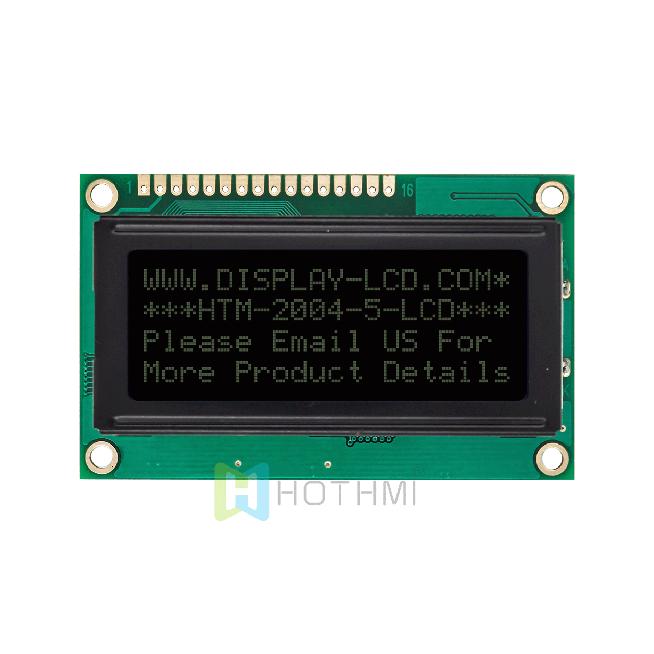 4x20 character LCD modules | DFSTN- monochrome display | with white backlight | white text on black background | 5.0V | Arduino | st7066u
