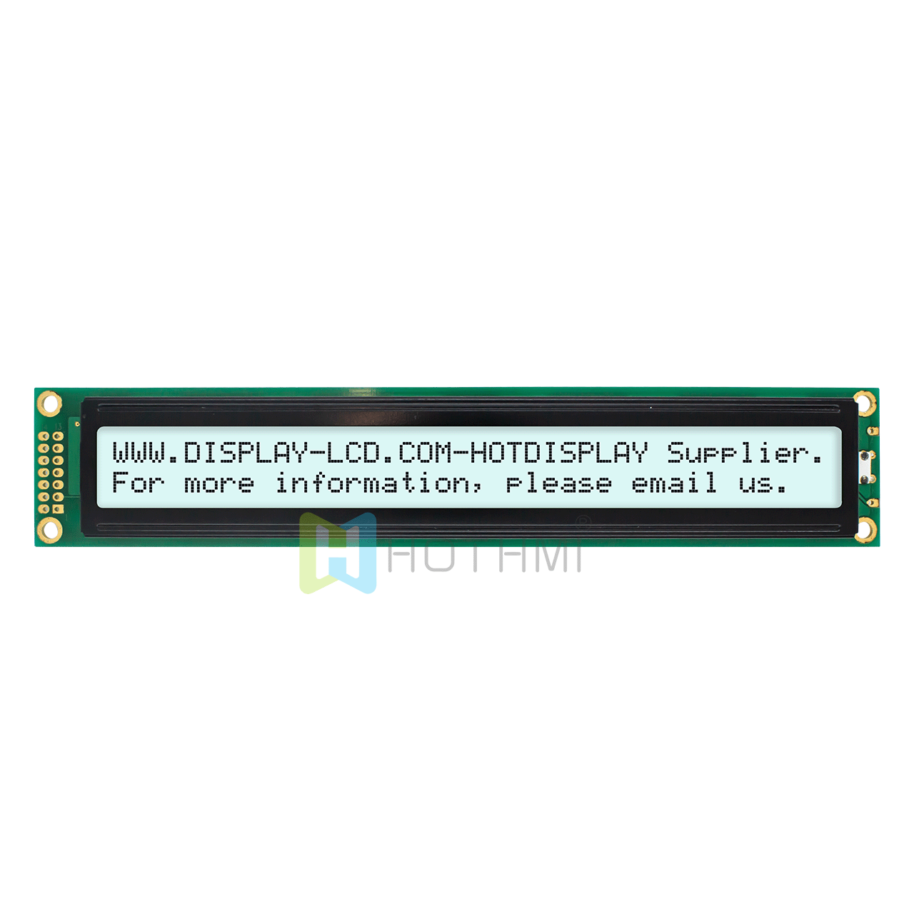 2X40 character LCD module | monochrome display 5.0v | FSTN positive display | with white backlight | Arduino display | white background with gray characters