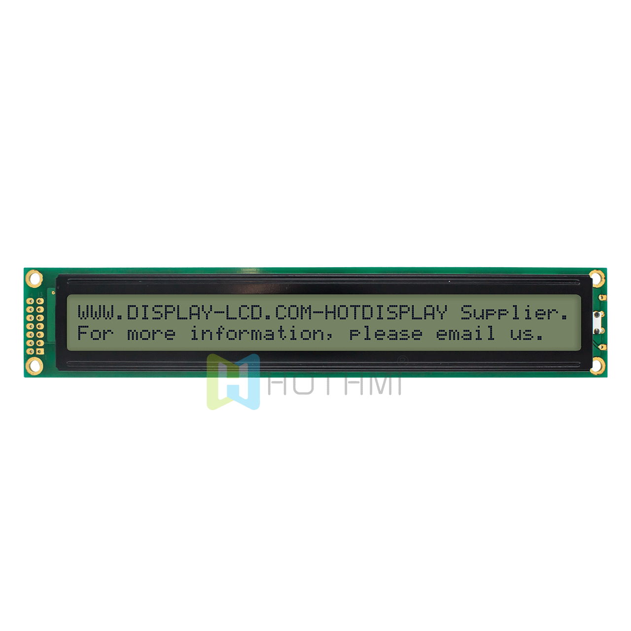 2X40 character LCD module | monochrome display 5.0v | FSTN positive display | with white backlight | Arduino display | white background with gray characters