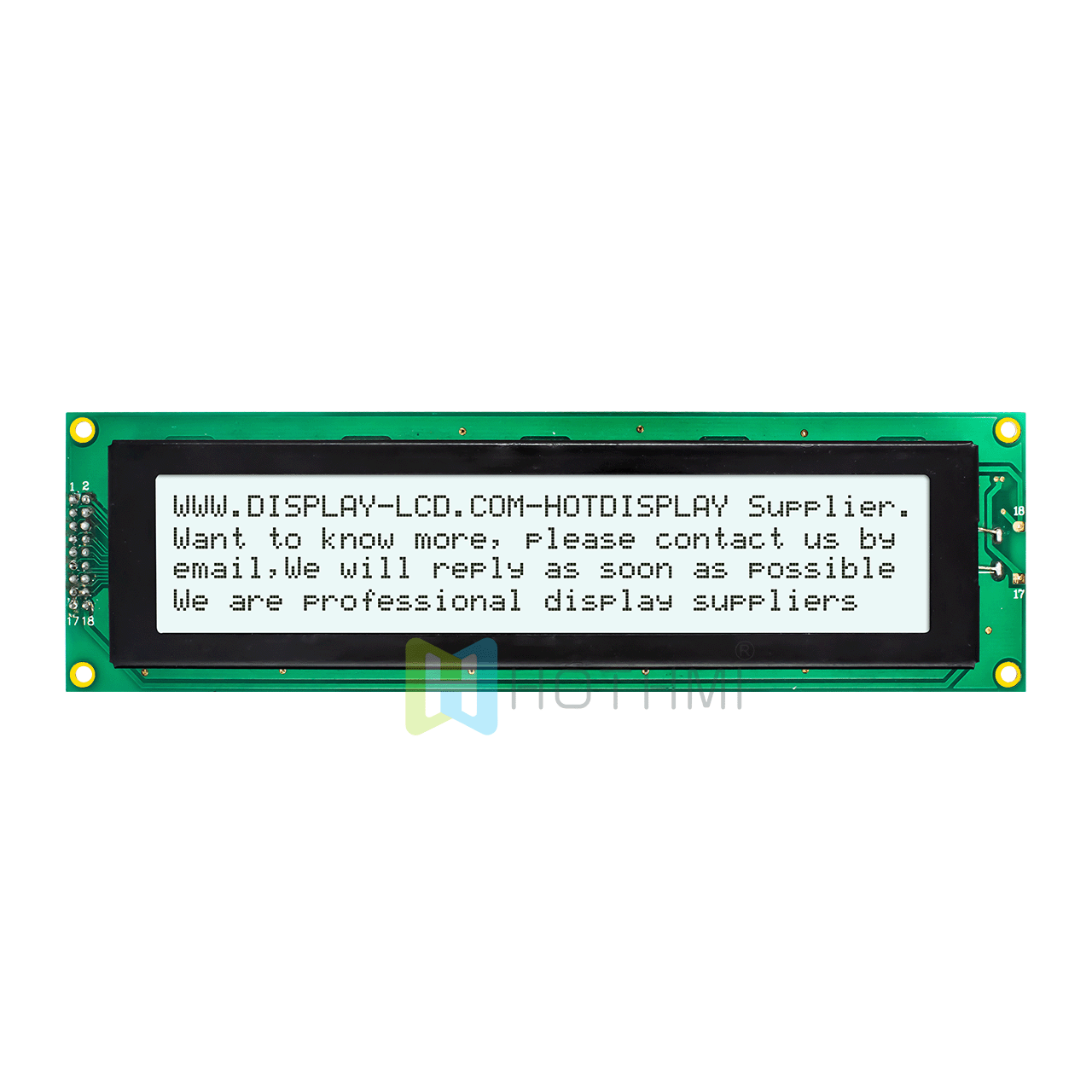 5.0v | 4X40 字符液晶显示屏 | FSTN 正显 | 带白色背光 | Arduino显示屏 | ST7066U | 半透反射式显示屏