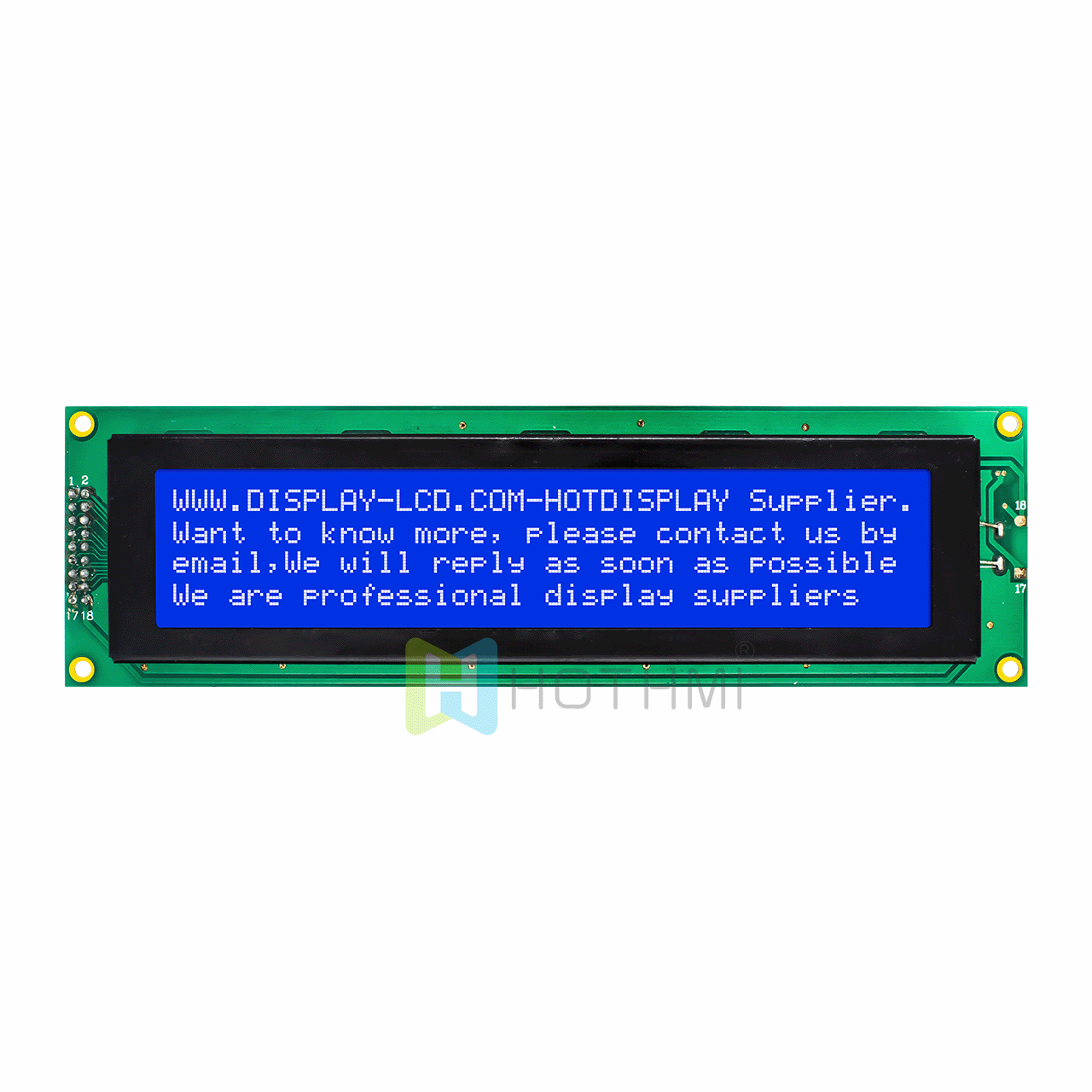 4X40 character monochrome LCD display module | STN negative display | with white backlight | Arduino display | blue background with white characters | 5.0V