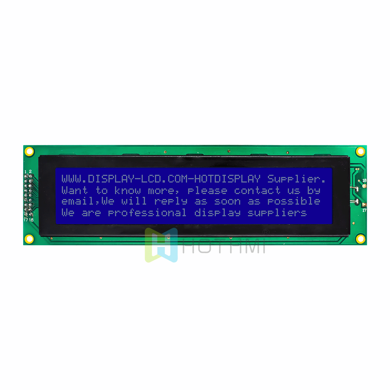 4X40 character LCD module | monochrome display STN negative display | with white backlight | Arduino display | blue background with white characters | 5.0V