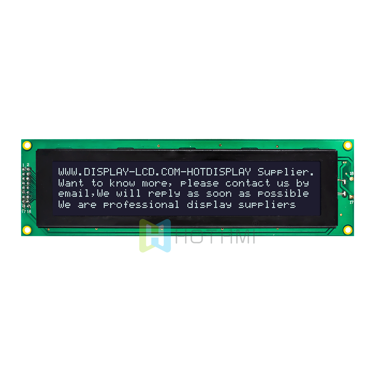 4X40 character LCD modules |monochrome display DFSTN negative display | with white backlight | Arduino display | black background with white characters