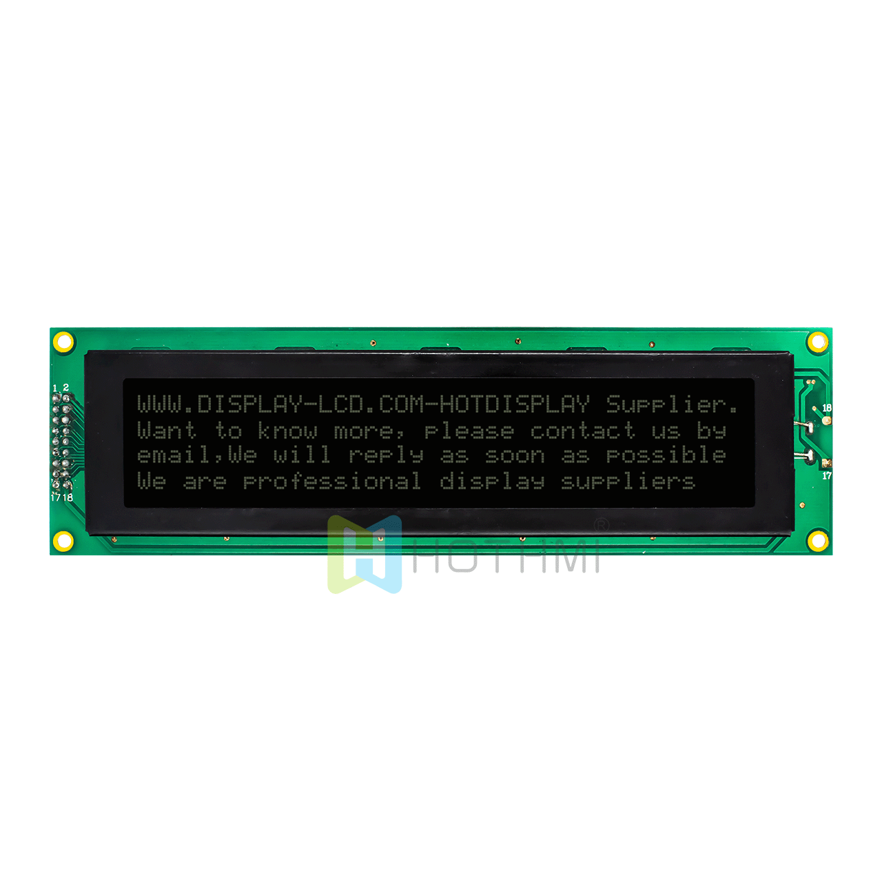 4X40 character monochrome LCD display module | DSTN negative display | with white backlight | Arduino display | black background with white characters