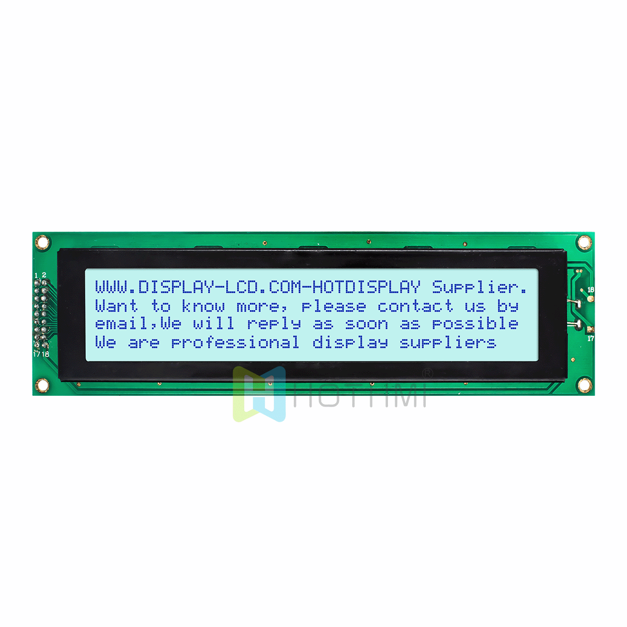 4X40 character monochrome LCD display module | STN positive display | with white backlight | Arduino display | gray background with blue characters | Adruino